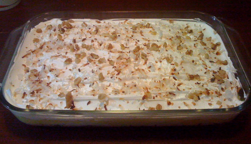 finished banana nut torte